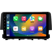 Happiq Autoradio avec Bluetooth et CarPlay pour Honda Civic 10e génération (2016-2018) – Compatible avec Apple et Android – Système stéréo – Système de navigation – 2 Go de RAM, 64 Go de mémoire