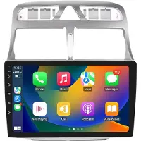 Happiq Autoradio avec Bluetooth, CarPlay, compatible avec Apple et Android, chaîne stéréo, navigation, système de navigation pour Peugeot 307 / 307CC / 307SW (2002-2013)