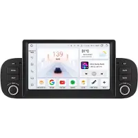 Happiq Autoradio avec Bluetooth et CarPlay pour Fiat Panda (2013-2020) – Compatible avec Apple et Android – Système stéréo – Système de navigation – Mémoire 8 Go/128 Go