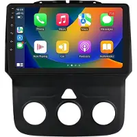 Happiq Autoradio Android Dodge Ram 1500/2500/3500 série S – CarPlay, Android Auto, écran tactile QLED 1280x720, navigation, DSP, double DIN – 2 Go de RAM, 32 Go de mémoire
