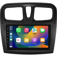 Happiq Autoradio avec Bluetooth et CarPlay pour Renault Logan 2 & Sandero 2 (2012-2019) – Compatible avec Apple et Android – Système stéréo avec système de navigation – 2 Go de RAM, 64 Go de mémoire