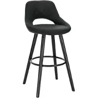 Happyment Chaise de bar Moderne Hilton Industrial - Tabouret de bar avec dossier - Réglable en hauteur - Assise en tissu - Anthracite - 1 pièce- Chaise de cuisine & de comptoir