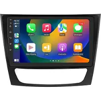 Happiq Autoradio avec Bluetooth et CarPlay pour Mercedes-Benz Classe E W211 E300, E350 et E240 – compatible avec Apple et Android – système stéréo avec système de navigation – 2 Go de RAM, 64 Go de mémoire