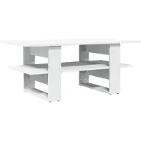 vidaXL Table basse blanche 102x55x42 cm Bois composite