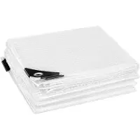 Happyment Bâche de protection imperméable Transparente 3x3 m - Résistante à la déchirure & aux UV - Pour meubles de jardin, trampolines & bois de chauffage - Clair