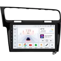 Happiq Autoradio avec Bluetooth et CarPlay pour VW Golf 7 (2013-2017) – compatible avec Apple et Android – système stéréo avec système de navigation – 4 Go de RAM, 32 Go de mémoire interne