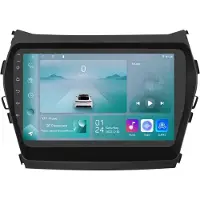 Happiq Autoradio avec Bluetooth et CarPlay pour Hyundai ix45 Santa Fe (2013-2017) – Compatible avec Apple et Android – Système stéréo avec système de navigation – 1 Go de RAM, 32 Go de mémoire