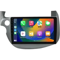 Happiq Autoradio avec Bluetooth et CarPlay pour Honda Fit et Jazz (2007-2013) – compatible avec Apple et Android – système stéréo avec système de navigation – 2 Go de RAM, 32 Go de mémoire