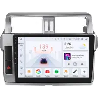 Happiq Autoradio avec Bluetooth et CarPlay pour Toyota Land Cruiser Prado 150 (2013-2017) – Compatible avec Apple et Android – Système stéréo – Système de navigation – 4 Go de RAM, 32 Go de mémoire