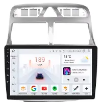 Happiq Autoradio avec Bluetooth, CarPlay, compatible avec Apple et Android, chaîne stéréo, navigation, système de navigation pour Peugeot 307 / 307CC / 307SW (2002-2013)