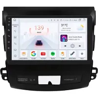 Happiq Autoradio avec Bluetooth et CarPlay pour Mitsubishi Outlander II (2005-2012) – Compatible avec Apple et Android – Système stéréo – Système de navigation – 4 Go de RAM, 32 Go de mémoire interne