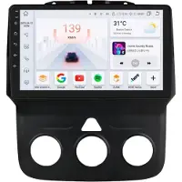 Happiq Autoradio avec Bluetooth et CarPlay pour Dodge Ram 1500/2500 & 3500 (2013-2018) – Compatible avec Apple et Android – Système stéréo – Système de navigation – 6 Go de RAM, 64 Go de mémoire