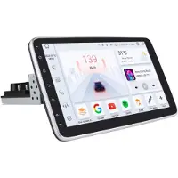 Happiq Autoradio avec Bluetooth, CarPlay, cadre d'installation universel 1 DIN, compatible avec Apple et Android, chaîne stéréo, système de navigation, mémoire 8 Go/128 Go