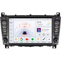 Happiq Autoradio avec Bluetooth – CarPlay – Pour Mercedes-Benz Classe C W203 / W209 / CLC / CLK – Stéréo – Navigation – Système de navigation pour voiture – 8” Android 12 – 8 Go de RAM / 128 Go de mémoire