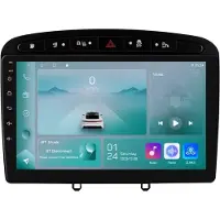 Happiq Autoradio avec Bluetooth et CarPlay pour Peugeot 308/308SW/408 (2012-2020) – Compatible avec Apple et Android – Système stéréo avec système de navigation – 1 Go de RAM, 32 Go de mémoire