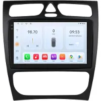 Happiq Autoradio avec Bluetooth – CarPlay – Pour Mercedes-Benz Classe C / Classe CLK (W203/W209/S203/A209/W168) – Série QS Android 14 – 4 Go de RAM / 32 Go – Navigation – Multimédia – 4G/WiFi