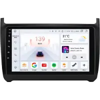 Happiq Autoradio avec Bluetooth et CarPlay pour VW Polo 5 (2008-2020) – Compatible avec Apple et Android – Système stéréo avec système de navigation – 4 Go de RAM, 32 Go de mémoire interne