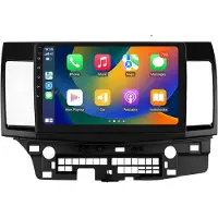 Happiq Autoradio avec Bluetooth et CarPlay pour Mitsubishi Lancer 10 CY (2007-2012) – Compatible avec Apple et Android – Système stéréo – Système de navigation – 2 Go de RAM, 64 Go de mémoire