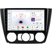 Happiq Autoradio avec Bluetooth et CarPlay pour BMW Série 1 (E81/E82/E87/E88) (2004-2011) – Compatible avec Apple et Android – Système stéréo – Système de navigation – 4 Go de RAM, 32 Go de mémoire interne