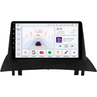 Happiq Autoradio avec Bluetooth et CarPlay pour Renault Megane 2 (2002-2009) – Compatible avec Apple et Android – Système stéréo – Système de navigation – 6 Go de RAM, 64 Go de mémoire