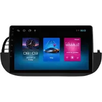 Happiq Autoradio avec Bluetooth et CarPlay pour FIAT 500 (2007-2014), compatible avec Apple et Android, chaîne stéréo, système de navigation, mémoire 1 Go/16 Go, écran 9 pouces