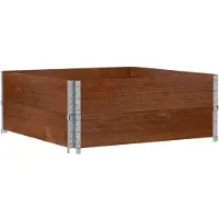 vidaXL Jardinière marron 100x100 cm bois massif de pin