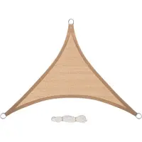 OEM Toile d'ombrage triangulaire - HDPE anti-UV - hydrofuge et perméable à l'air - robuste et élégante - marron - 5 x 5 x 5 m