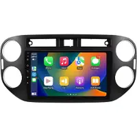Happiq Autoradio avec Bluetooth et CarPlay pour VW Tiguan 1 NF (2006-2016) – Compatible avec Apple et Android – Système stéréo avec système de navigation – 2 Go de RAM, 64 Go de mémoire