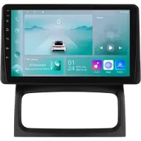 Happiq Autoradio avec Bluetooth et CarPlay pour Renault Clio 2 (2000-2012) – Compatible avec Apple et Android – Système stéréo avec système de navigation – 1 Go de RAM, 16 Go de mémoire