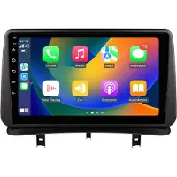 Happiq Autoradio avec Bluetooth, CarPlay, compatible avec Apple et Android, chaîne stéréo, navigation, système de navigation automobile, pour Renault Clio 3 (2005-2014)