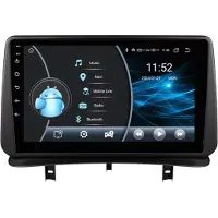 Happiq Autoradio avec Bluetooth, CarPlay, compatible avec Apple et Android, chaîne stéréo, navigation, système de navigation automobile, pour Renault Clio 3 (2005-2014)