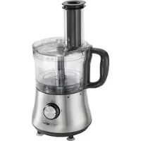 Clatronic Robot de cuisine KM 3646 acier inoxydable, jusqu'à 1,5 litre, accessoires inclus