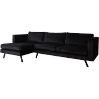 Happyment Canapé d'angle Deluxe - Velours - 3 places - Canapé lounge - Gris clair - 150x270 cm - Noir