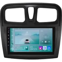 Happiq Autoradio avec Bluetooth et CarPlay pour Renault Logan 2 & Sandero 2 (2012-2019) – Compatible avec Apple et Android – Système stéréo avec système de navigation – 1 Go de RAM, 32 Go de mémoire