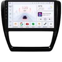 Happiq Autoradio avec Bluetooth et CarPlay pour Volkswagen VW Jetta 6 (2011-2018) – Compatible avec Apple et Android – Système stéréo – Système de navigation – 4 Go de RAM, 32 Go de mémoire interne