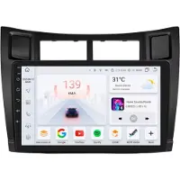 Happiq Autoradio avec Bluetooth et CarPlay pour Toyota Yaris (2005-2012) – Compatible avec Apple et Android – Système stéréo – Système de navigation – 4 Go de RAM, 32 Go d'espace de stockage