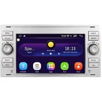 Happiq Autoradio avec Bluetooth, CarPlay, compatible avec Apple et Android, chaîne stéréo, navigation, système de navigation pour Ford Focus, Mondeo, Fiesta, Transit, Kuga, C-Max et S-Max Galaxy