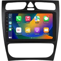 Happiq Autoradio – Pour Mercedes-Benz Classe C et Classe CLK (W203, W209, S203, A209, W168) – Systèmes intelligents avec CarPlay, Android Auto et GPS –