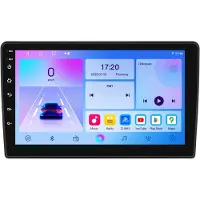 Happiq Autoradio avec Bluetooth et CarPlay pour Ford Fiesta (1995-2001), compatible avec Apple et Android, chaîne stéréo, système de navigation, 1 Go de RAM, 32 Go de mémoire
