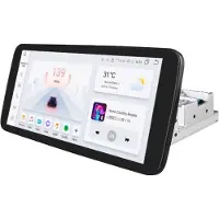 Happiq Autoradio avec Bluetooth, CarPlay, utilisation universelle, compatible avec Apple et Android, chaîne stéréo, système de navigation, 4 Go de RAM, 32 Go d'espace de stockage
