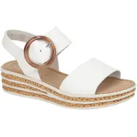 Gabor Sandales Sandales Compensées Cuir Nappa Nava femme - Blanc - 40