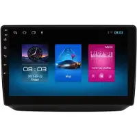 Happiq Autoradio avec Bluetooth et CarPlay pour Skoda Fabia II (2007-2014) – Compatible avec Apple et Android – Système stéréo – Système de navigation – 1 Go/16 Go
