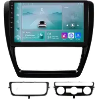 Happiq Autoradio avec Bluetooth et CarPlay pour Volkswagen VW Jetta 6 (2011-2018) – Compatible avec Apple et Android – Système stéréo – Système de navigation – 1 Go de RAM, 32 Go de mémoire interne