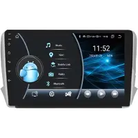 Happiq Autoradio avec Bluetooth et CarPlay pour Peugeot 2008 & 208 (2014-2018) – Compatible avec Apple et Android – Système stéréo avec système de navigation – 2 Go de RAM, 32 Go de mémoire interne
