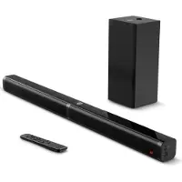 Happyment Barre de son avec caisson de basses – TV & PC – Son surround stéréo 3D – Bluetooth – USB – 100 W – Expérience cinématographique