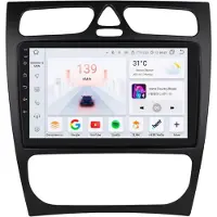 Happiq Autoradio – Pour Mercedes-Benz Classe C et Classe CLK (W203, W209, S203, A209, W168) – Systèmes intelligents avec CarPlay, Android Auto et GPS – Système multimédia