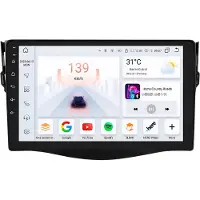 Happiq Autoradio avec Bluetooth et CarPlay pour Toyota RAV4 (2006-2012) – Compatible avec Apple et Android – Système stéréo avec système de navigation – 8 Go de RAM, 128 Go d'espace de stockage