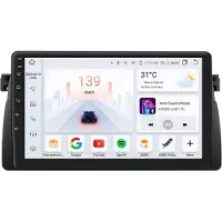 Happiq Autoradio avec Bluetooth et CarPlay pour BMW E46 M3 318/320/325/330/335 – compatible avec Apple et Android – système stéréo avec système de navigation – 6 Go de RAM, 64 Go de mémoire interne