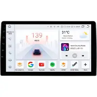 Happiq Autoradio avec Bluetooth et CarPlay pour FIAT 500 (2007-2014), compatible avec Apple et Android, chaîne stéréo, système de navigation, 3 Go de RAM, 32 Go de mémoire interne, écran 9 pouces