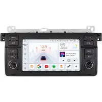 Happiq Autoradio avec Bluetooth et CarPlay pour BMW E46 M3 318/320/325/330/335 et Rover 75 – compatible avec Apple et Android – chaîne stéréo avec système de navigation – 6 Go de RAM, 64 Go de mémoire